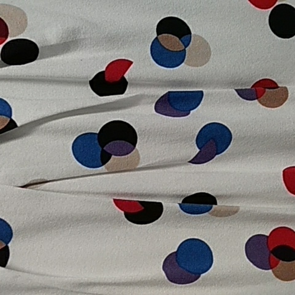 Liz Claiborne Polka Dot on White Top - Picture 2 of 3